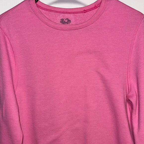 Fruit of the Loom Pink crewneck  Sweatshirt - Picture 3 of 7